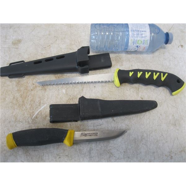 New Hand Saw/Made in Sweden Knife c/w case