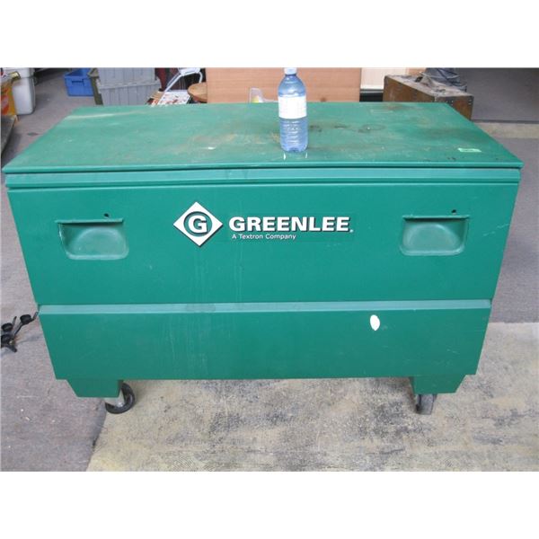 Large Metal GreenLee Storage Box on wheels