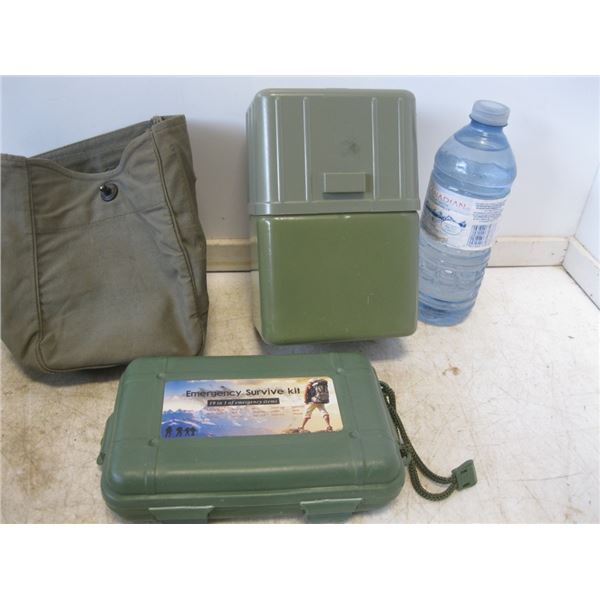 Army Lunch Box / Emergency Survive kit No Contents in Survive Kit