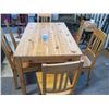 Image 2 : Ikea Wood Table c/w 6 Chairs 1 Leaf