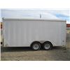 Image 2 : 2005 United Cargo Trailer 8' x 16' Fold Down Door Side Door/Tires are like new/Warn 1500 Winch/Wheel