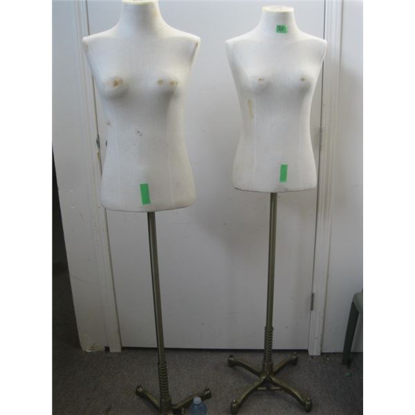 Two Woman Mannequins on stands