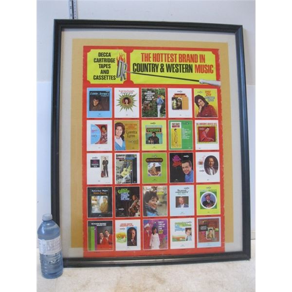 Framed Country & Western Poster