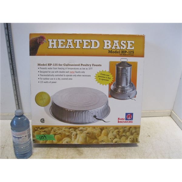 New Heated Base for Galvanized Poultry Founts