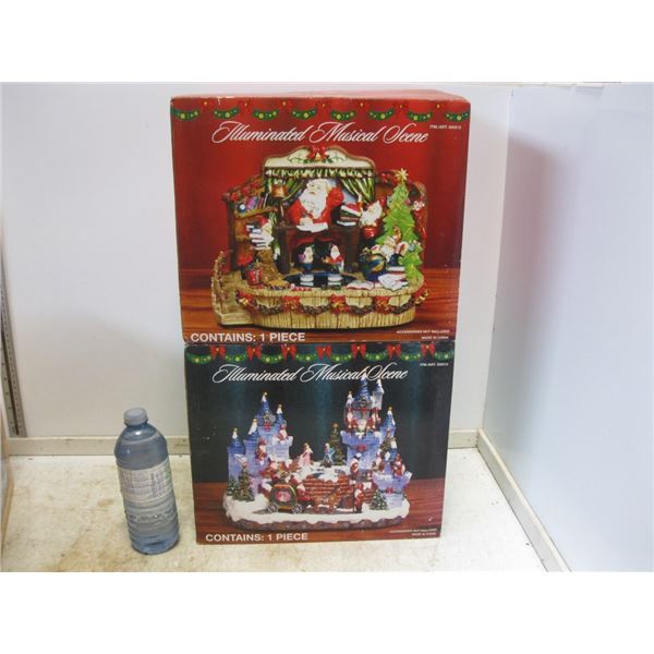 2 Christmas Scene Ornaments