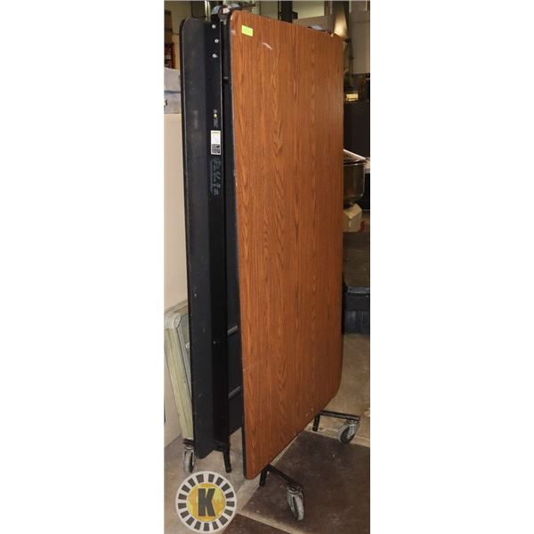145" COMMERCIAL FOLDABLE TABLE WITH WHEELS