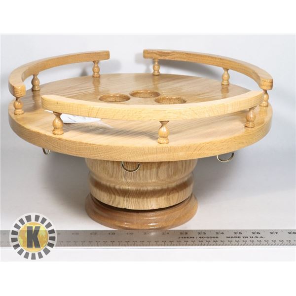 OAK WOOD LAZY SUSAN
