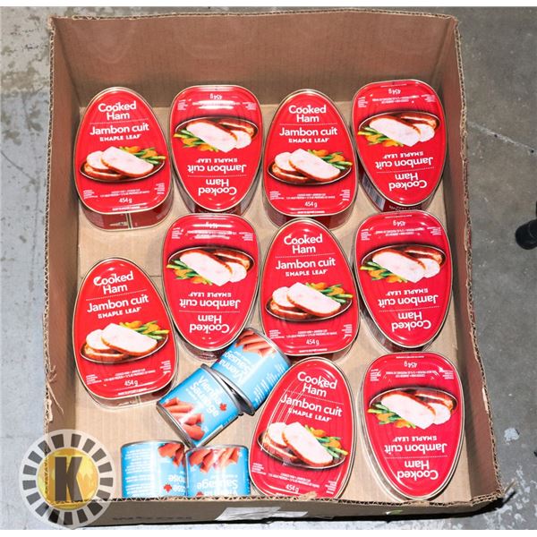 FLAT OF ASSORTED CANNED MEATS