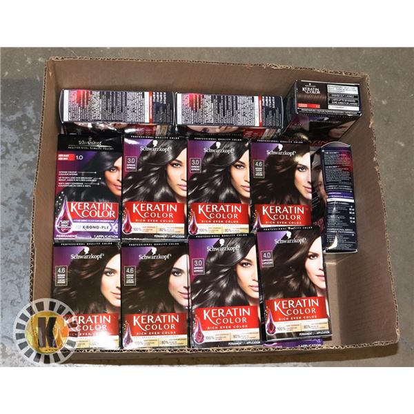 FLAT OF ASSORTED HAIR COLOUR