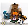 Image 1 : BAG OF 4 TEDDY BEARS AND DECORS