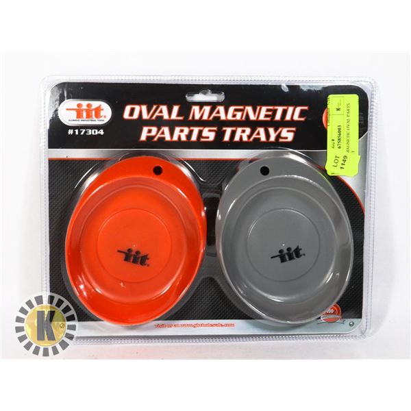 NEW 2PC MAGNETIC OVAL PARTS TRAYS SET