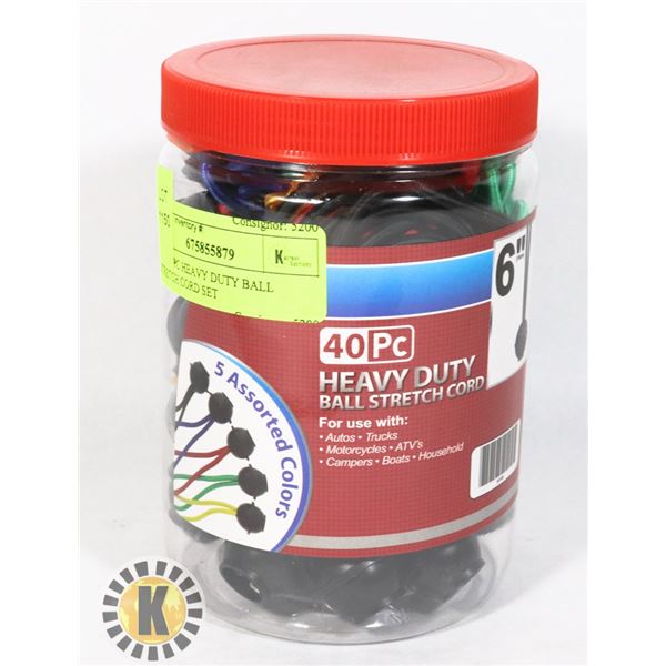 NEW 40PC HEAVY DUTY BALL STRETCH CORD SET