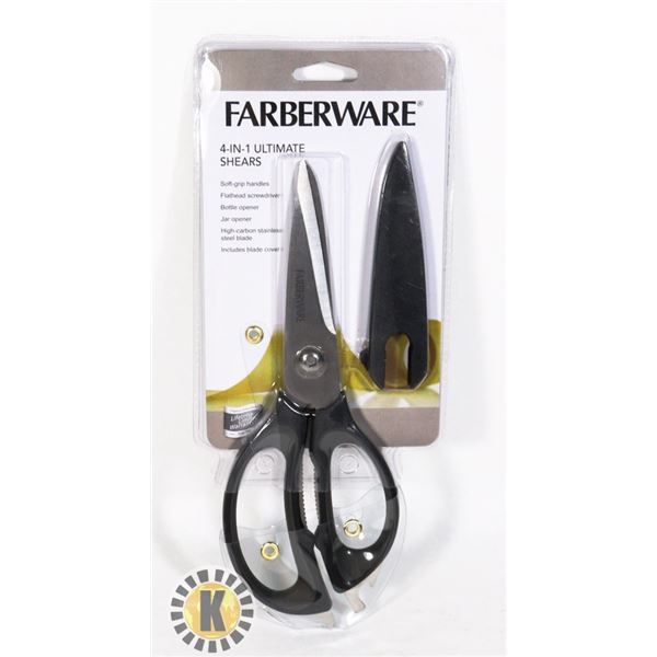 NEW FARBERWARE 4 IN 1 ULTIMATE SHEARS SET