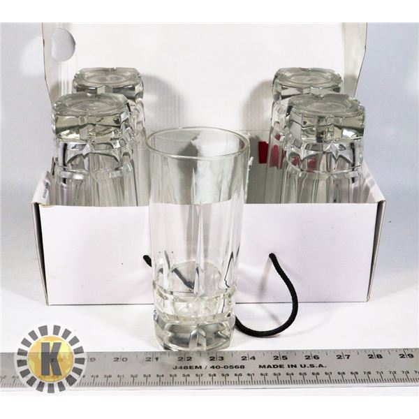 5 HEAVY BASE TALL GLASSES