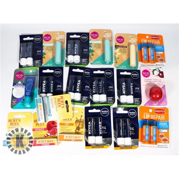 BAG OF ASSORTED LIP BALM