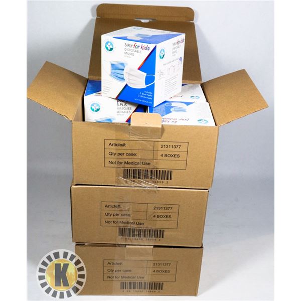 THREE CASES OF KIDS FACE MASKS