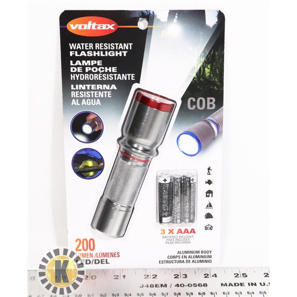 NEW ALUMINUM BODY LED FLASHLIGHT WITH BATTERIES