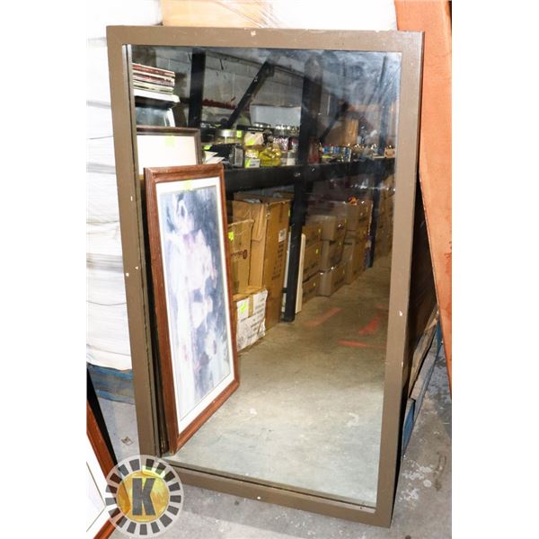 WOOD FRAME MIRROR