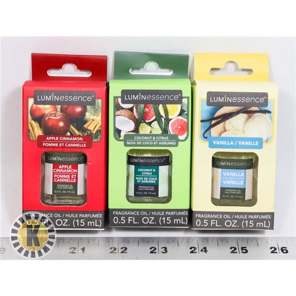 NEW 3PC FRAGRANCE OIL 0.5 FL. OZ/ 15ML IN EACH