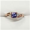 Image 1 : 10K ROSE GOLD TANZANITE(0.7CT) DIAMONDS
