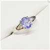 Image 3 : 10K WHITE GOLD TANZANITE(1.1CT) DIAMONDS
