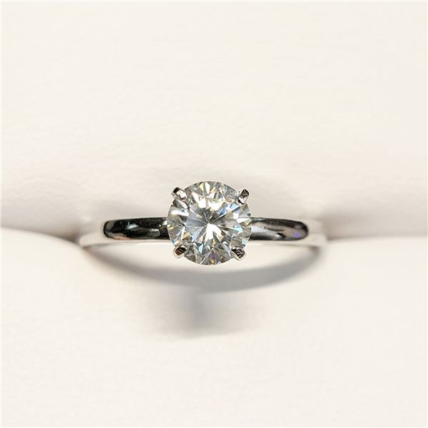 10K WHITE GOLD MOISSANITES(0.83CT) RING