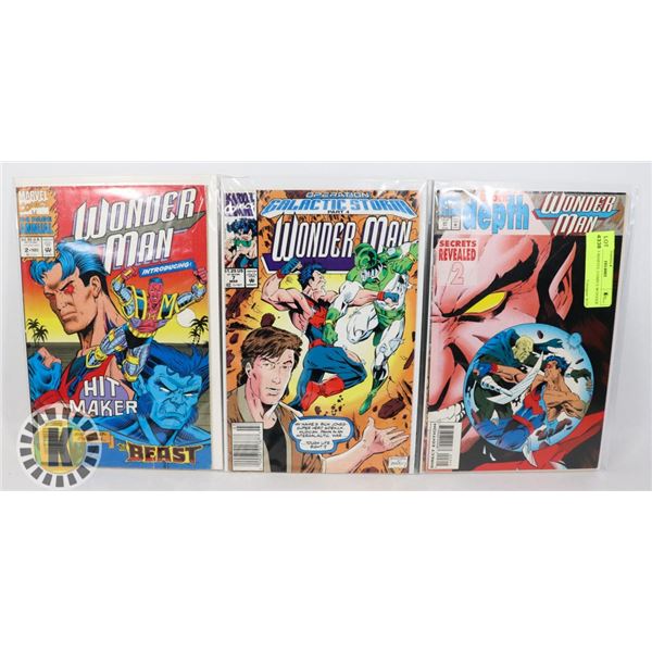 LOT OF 3 MARVEL COMICS WONDER MAN