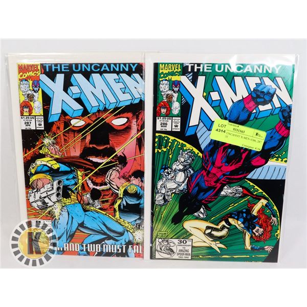 MARVEL UNCANNY X-MEN #286, 287 COMIC LOT