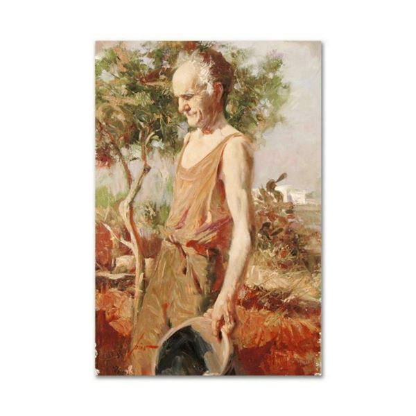 Pino (1939-2010), "Afternoon Chores" Artist Embellished Limited Edition on Canvas, AP Numbered and H