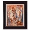 Image 1 : Marta Wiley, Framed Original Mixed Media Painting on Canvas, Hand Signed and Thumb Printed with Lett