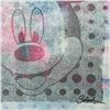 Image 2 : Gail Rodgers, "Mickey Mouse" Hand Signed Original Hand Pulled Silkscreen Mixed Media on Canvas with 