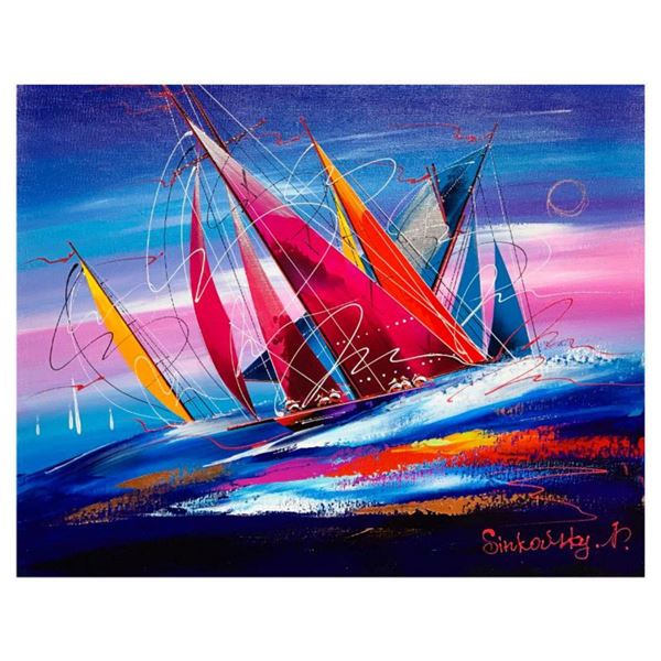 Natalia Sinkovsky, Hand Signed Original Acrylic Painting on Canvas with Letter Authenticity.