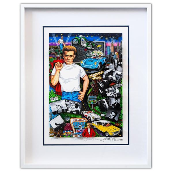 Charles Fazzino- 3D Construction Silkscreen Serigraph "Forever James Dean"