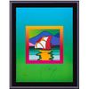 Image 2 : Peter Max- Original Lithograph "Sailboat East on Blends"