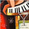 Image 2 : Michael Kerzner, "The Pianist" Hand Signed Limited Edition Serigraph on Paper with Letter of Authent