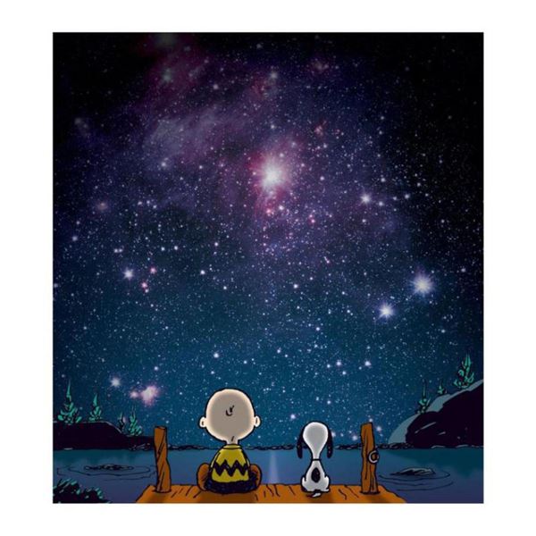 Peanuts, "Stars" Hand Numbered Canvas (40"x44") Limited Edition Fine Art Print with Certificate of A