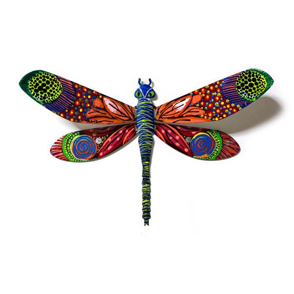 Patricia Govezensky- Original Painting on Cutout Steel "Dragonfly CXXVI"