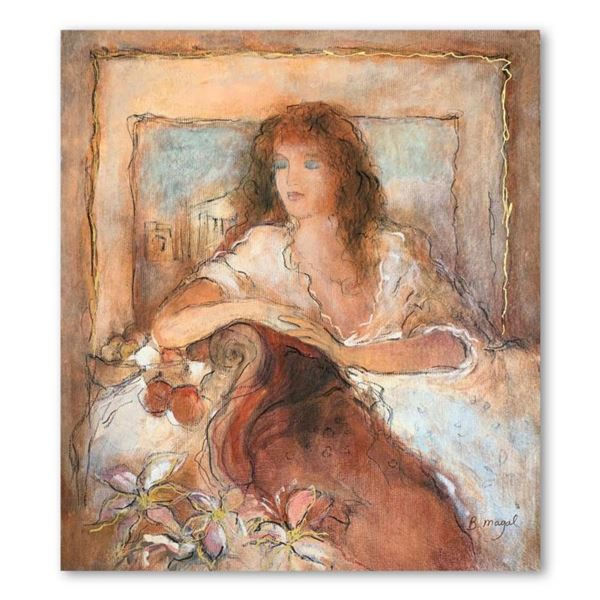 Batia Magal, "Eternal Moment" Hand Signed Limited Edition Serigraph on Paper with Letter of Authenti