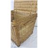 Image 5 : Vintage Wicker Chest w/ Cast Iron Lock Bar
