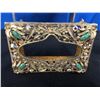 Image 2 : 2 Vintage Filigree  Boxes with Jewels + 2 holders