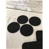 Image 2 : Placemat & coaster set - 8pc. - Felt - Black