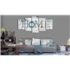 Image 1 : New Large 5-Panel Canvas Wall Art "Home"