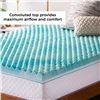 Image 1 : Foam Mattress Topper - Marble Blue/White