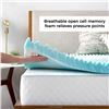Image 2 : Foam Mattress Topper - Marble Blue/White