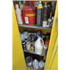 Image 1 : Contents of Cabinet Paint, Oil & Cleaners