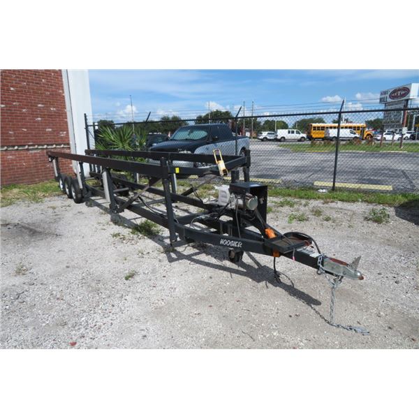 2016 Hoosier # BX325 TT-R Axle 26' Tunnel Hull Boat Trailer w/ Hydraulics