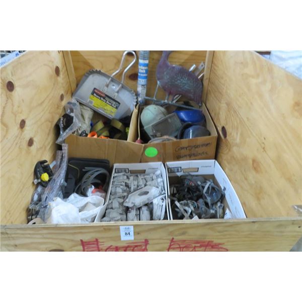 Crate Lot of Welding Mask, Respirators & Tie Downs