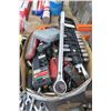 Image 1 : Box Lot of Ratchet, Sockets & Hand Tools