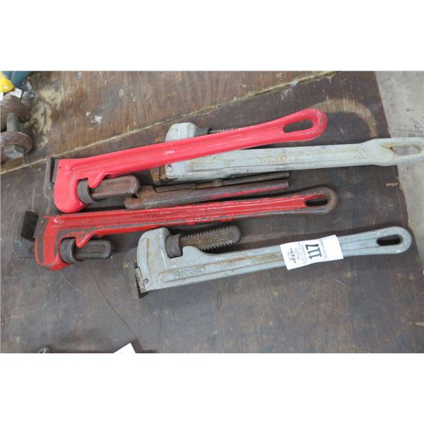 5-Pipe Wrench, Bolt Cutters - 5 X $