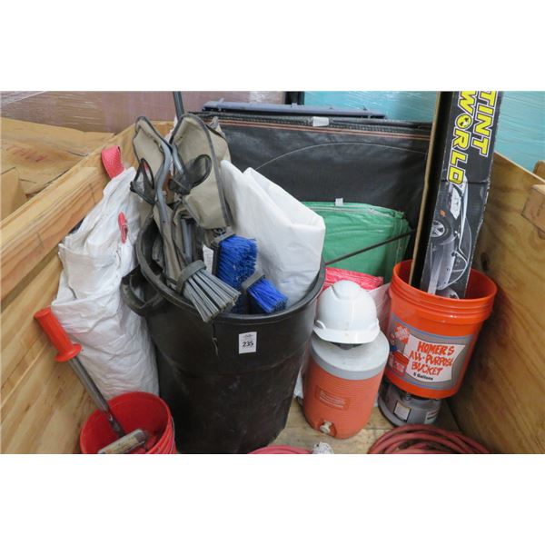 Dunlap Tarps, Broom Heads, Vibrating Tumbler & Water Cooler